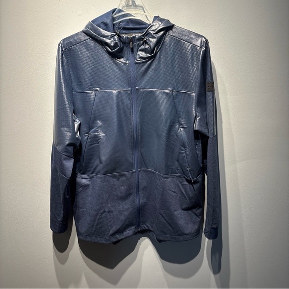 Under Armour Coldgear Storm Hybrid Fitted Water-Resistant Hoodie Jacket‎ Navy XL - Picture 1 of 9